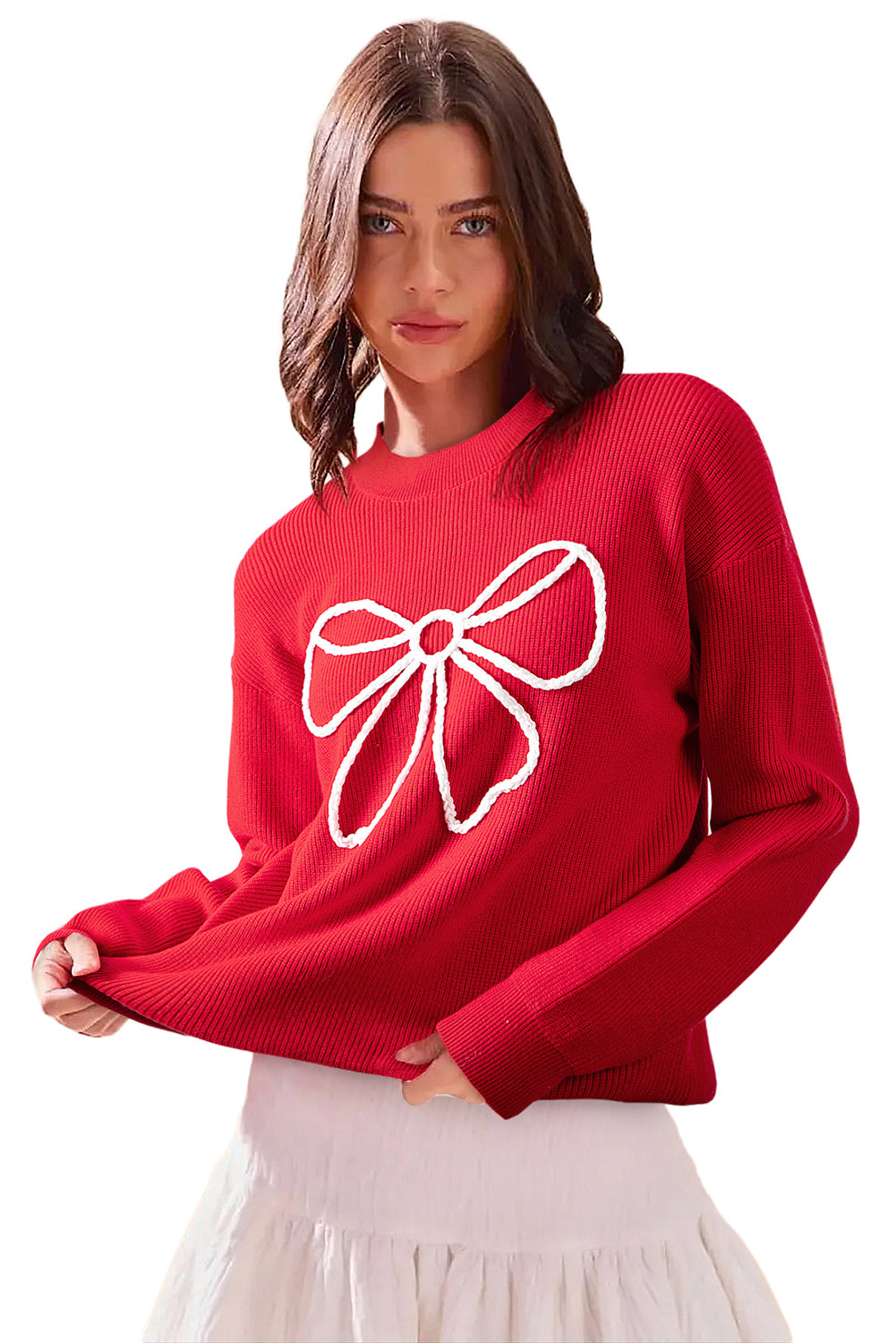 Holiday Bow Knit Sweater