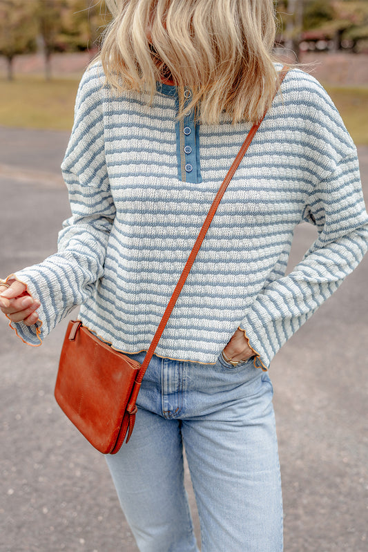 Cottage Striped Long Sleeve Top
