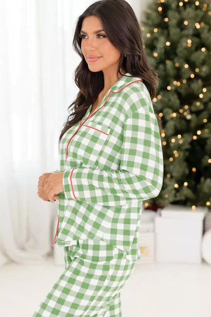 Merry Check Flannel Lounge Set