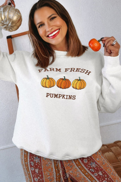Pumpkin Patch Embroidered Sweatshirt