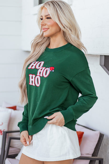 Ho Ho Ho Embroidered Sweatshirt
