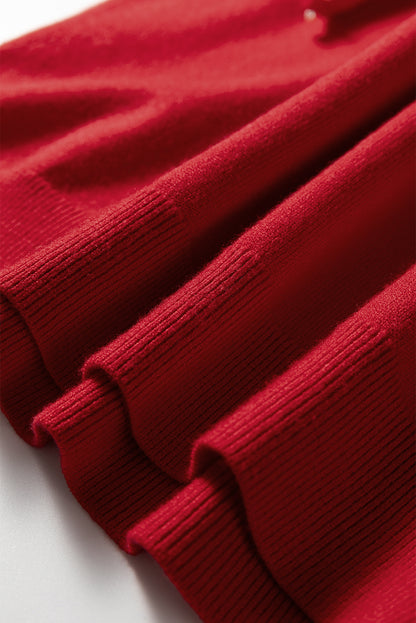 Scarlet Pearl Ruffle Sweater