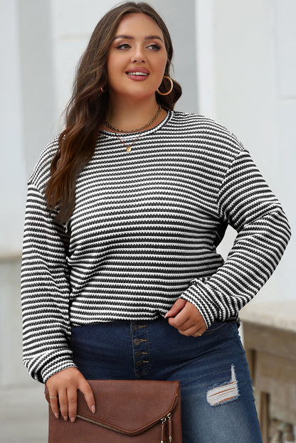 Cream Stripe Everyday Top