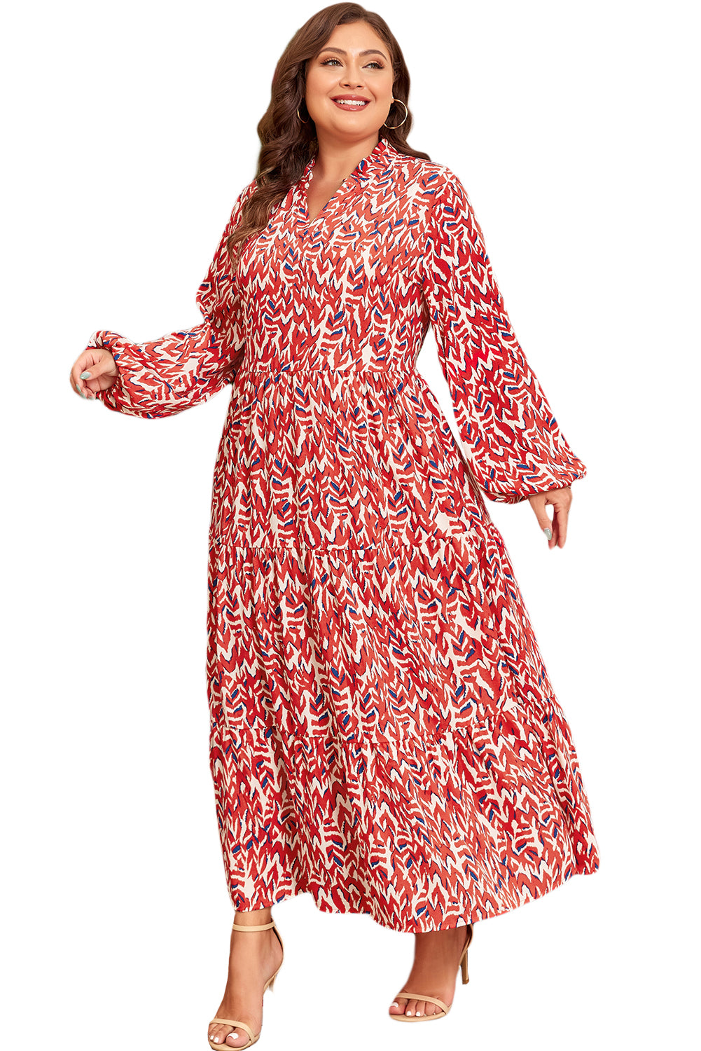 Scarlet Muse Abstract Maxi Dress