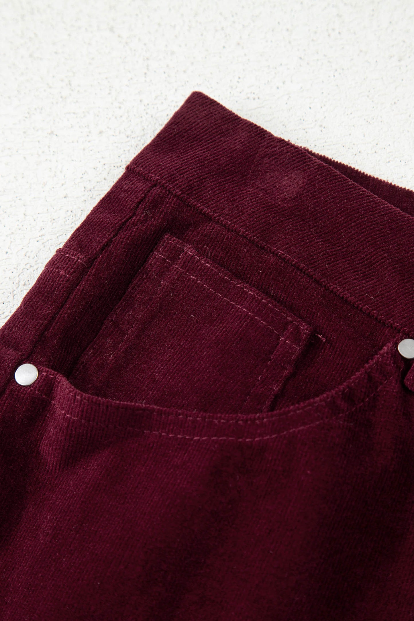 Burgundy Belle Corduroy Wide-Leg Pants