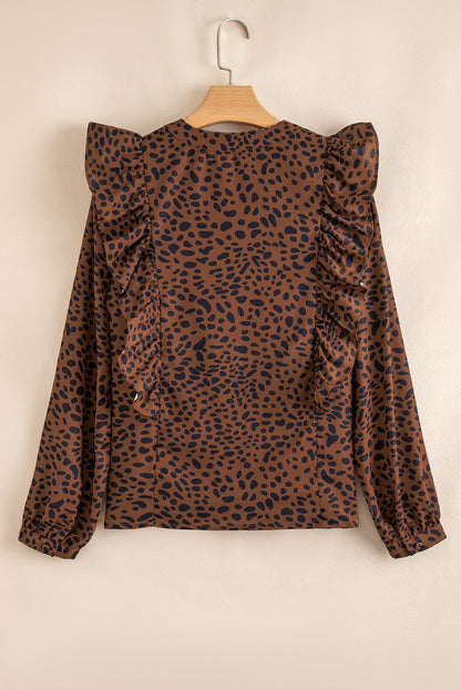 Savanna Ruffle Long Sleeve Blouse