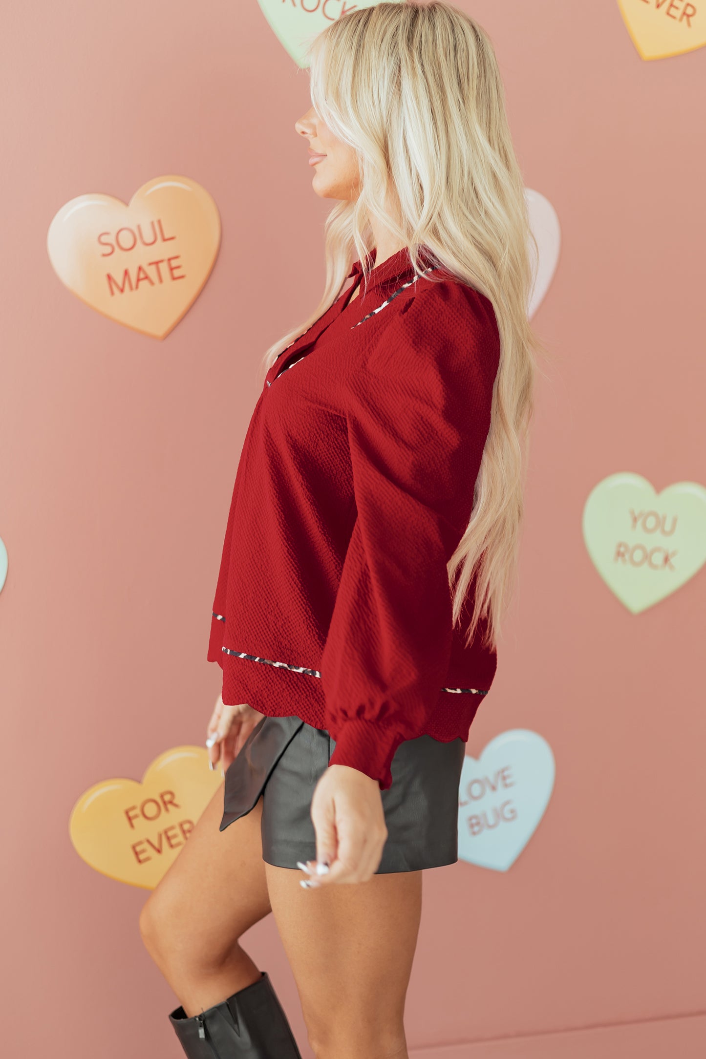 Scarlet Wild Trim Blouse