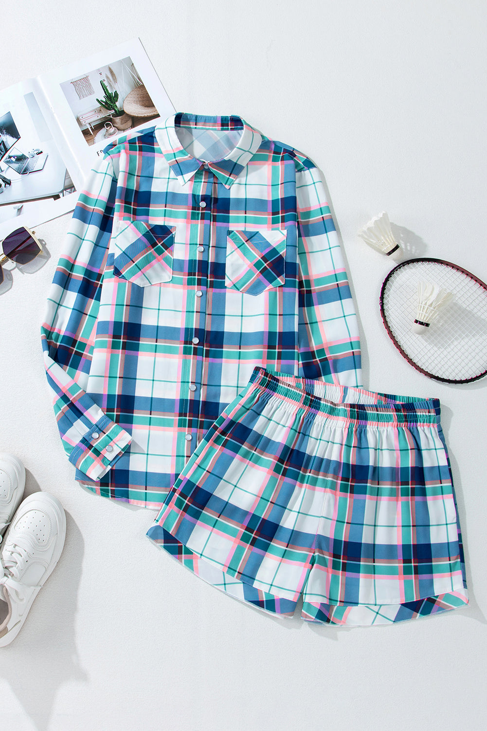 Winter Plaid Cozy Lounge Set