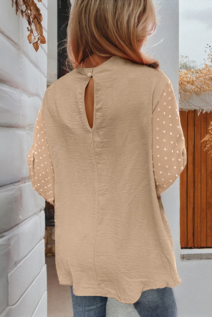 Whispered Dots Long Sleeve Blouse