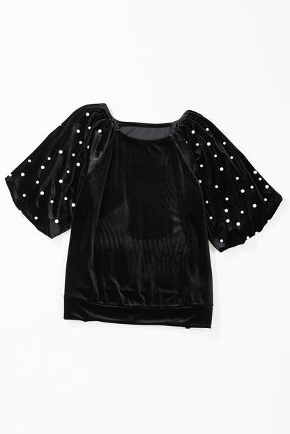 Velvet Pearl Elegance Top