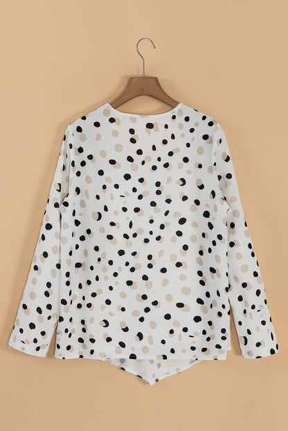 Playful Dots Long Sleeve Blouse