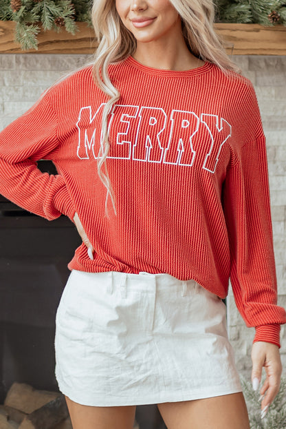 Holly Jolly Ribbed Pullover