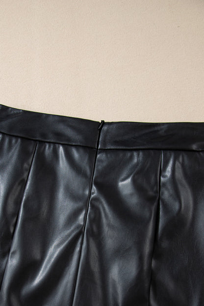 Midnight Edge Faux Leather Mini Skirt