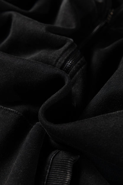 Onyx Mineral Wash Half-Zip Hoodie