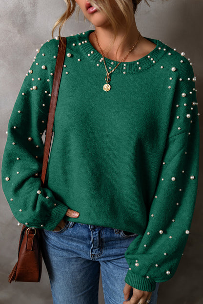Emerald Pearl Charm Sweater