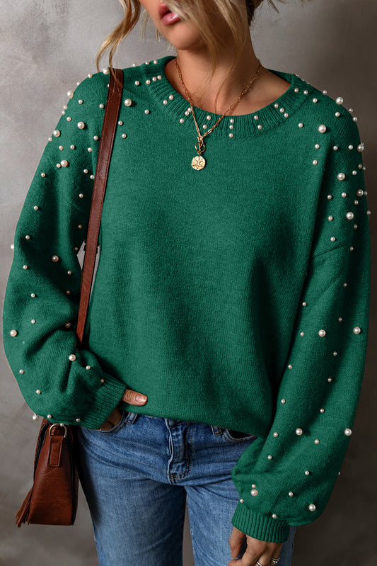 Emerald Pearl Charm Sweater