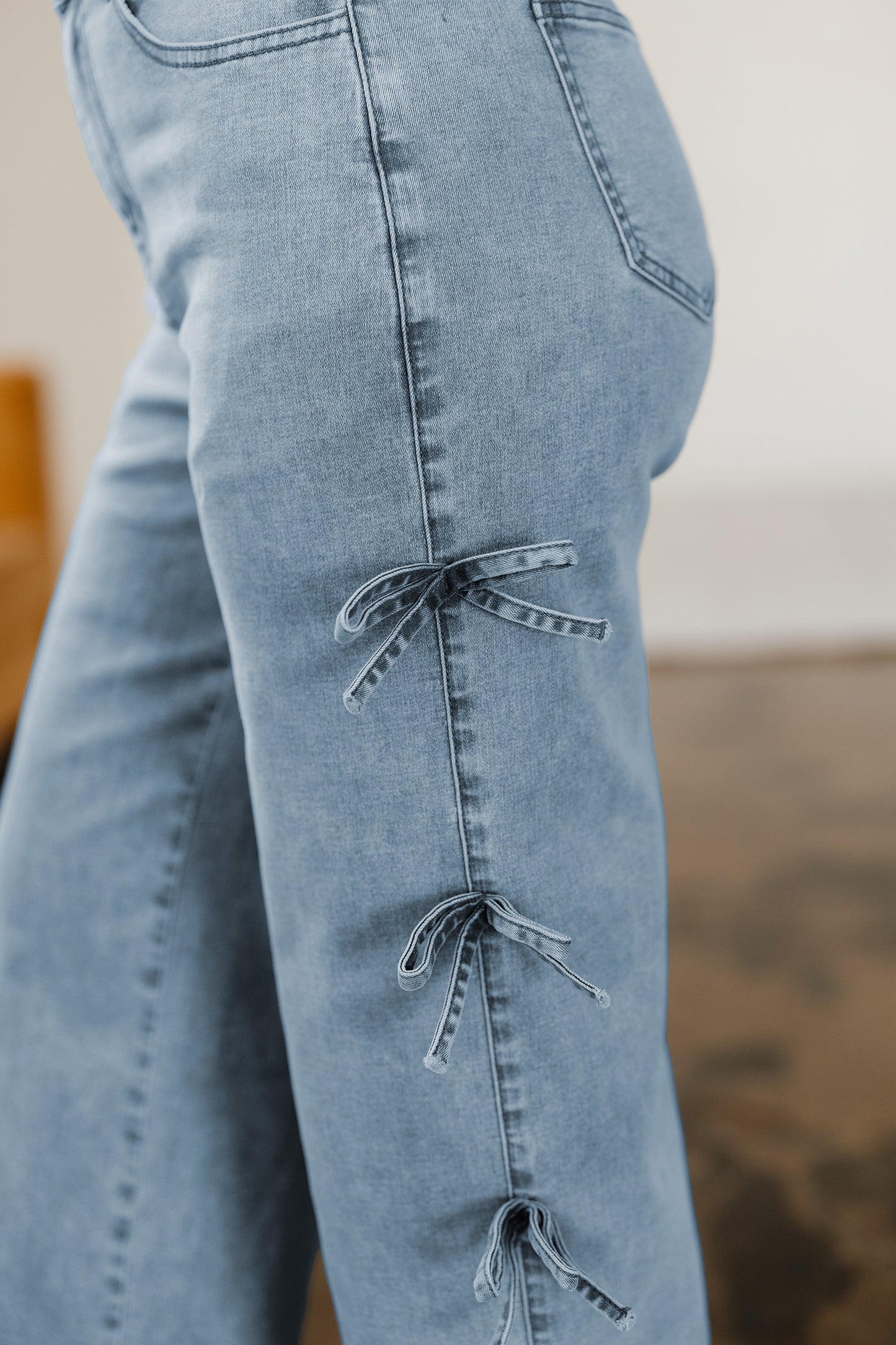 Bow Detail Crop Jeans
