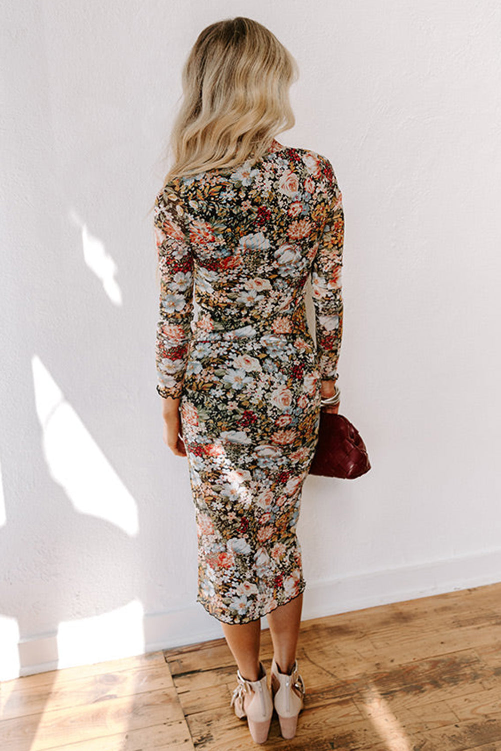 Fall Florals Midi Dress