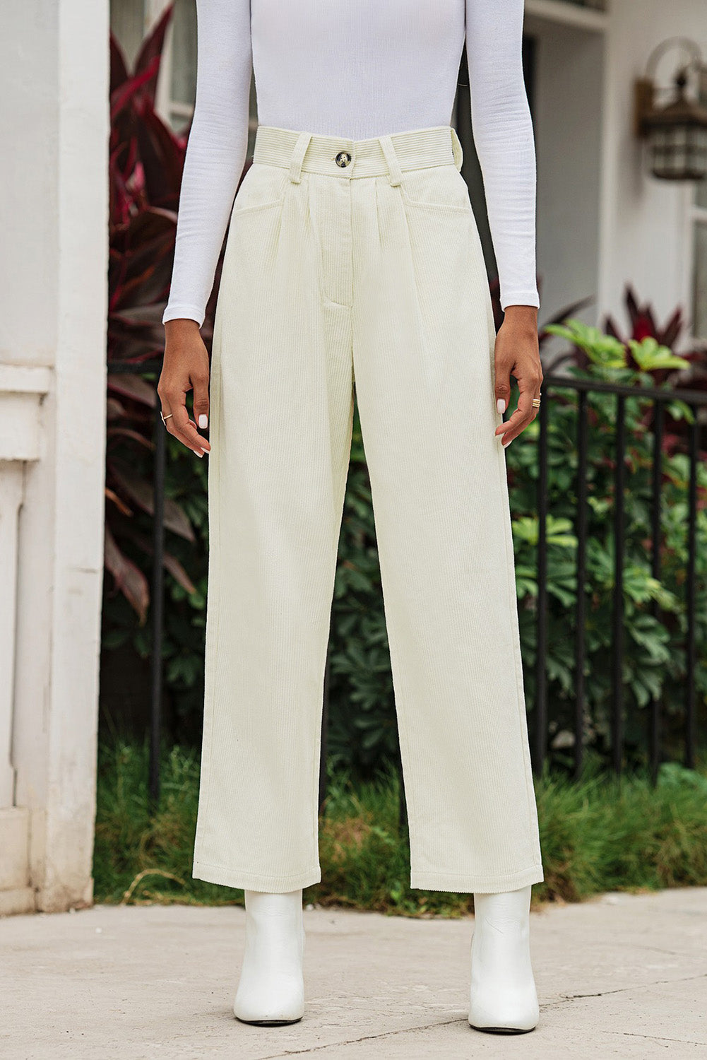 Winter Ivory Corduroy Pants