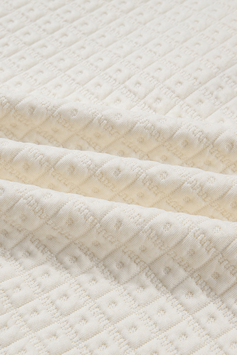 Waffle Knit Collar Pullover