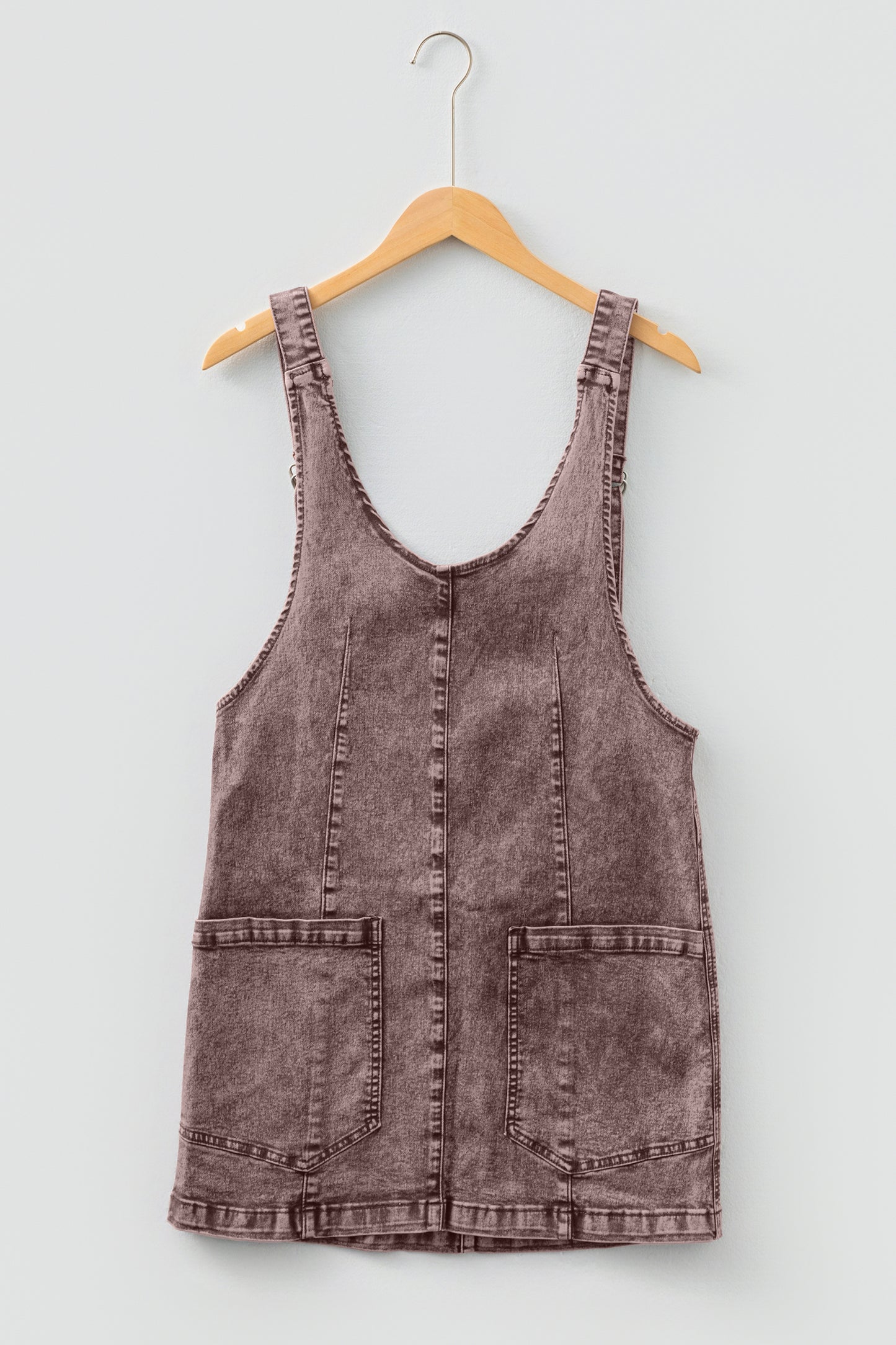 Mocha Wash Twill Overall Dress