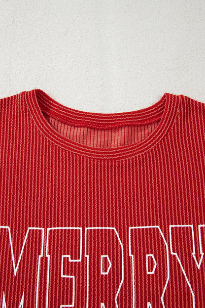 Merry & Bright Ribbed Pullover