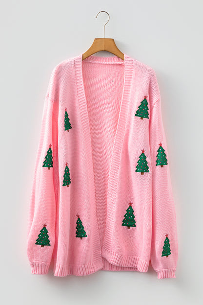 Pink Pine Holiday Cardigan