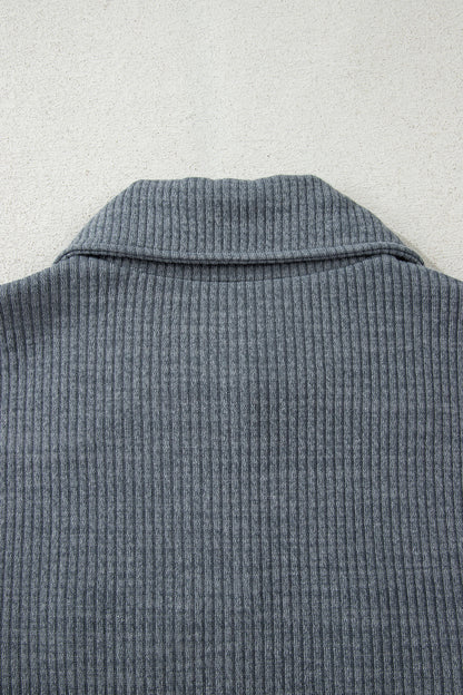 Slate Ridge Ribbed Knit Shacket