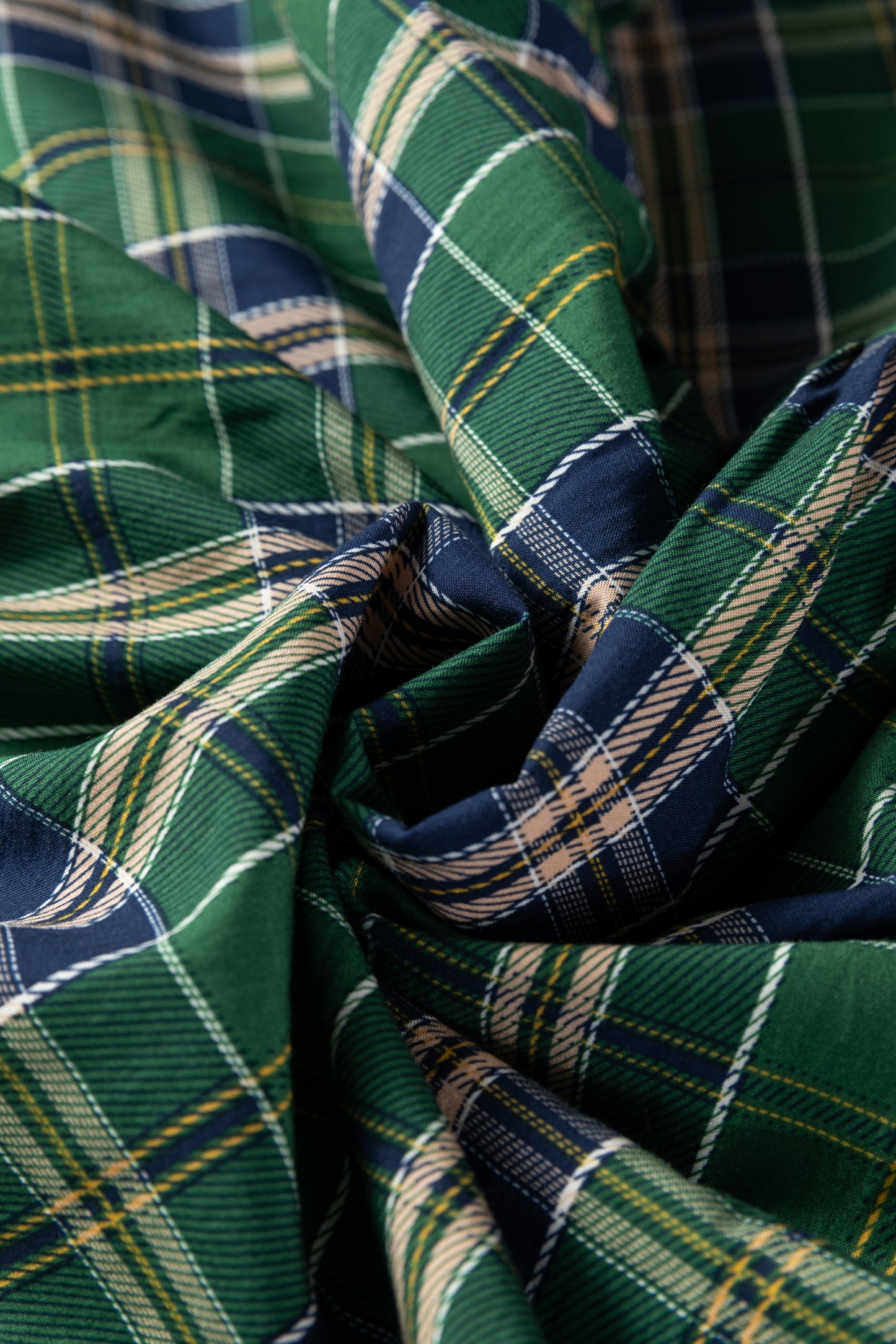 Evergreen Plaid Tiered Mini Dress