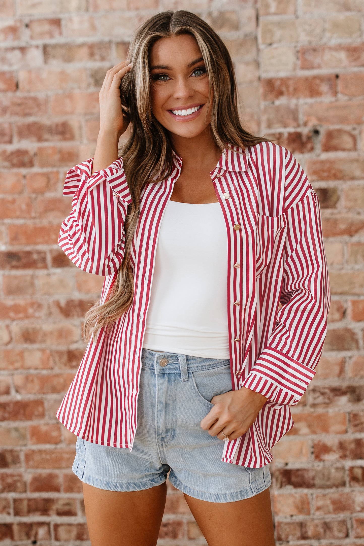 Rodeo Stripes Button-Up