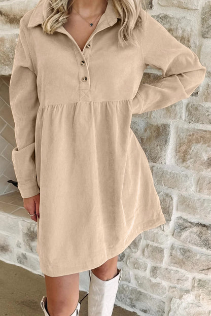 Olive Corduroy Charm Dress