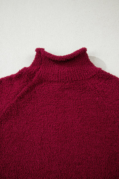 Cranberry Popcorn Knit Sweater