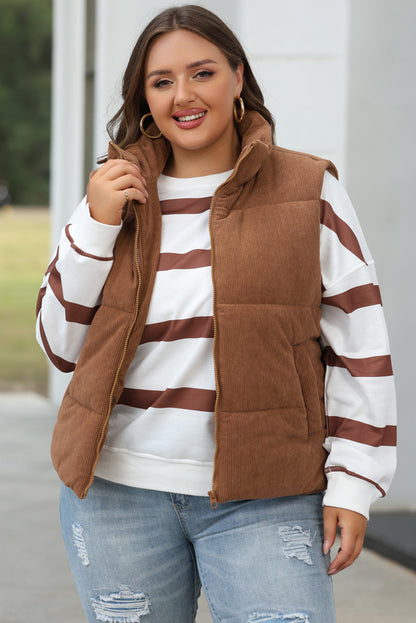 Cord Puffer Vest