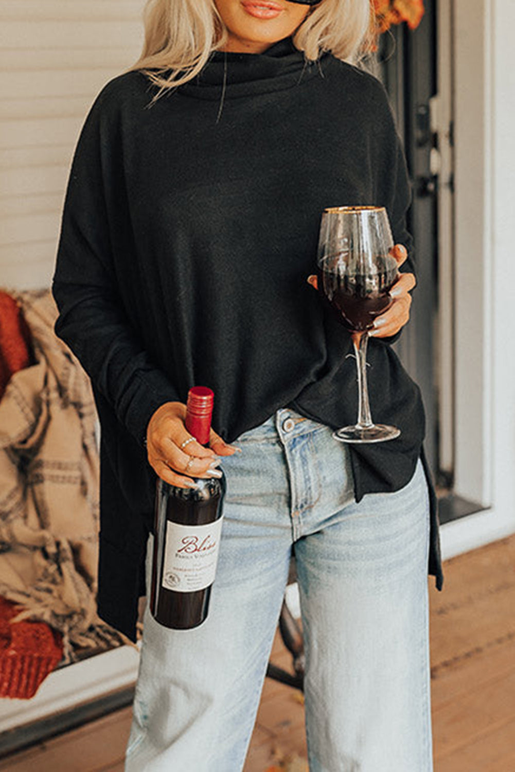 Cozy Evenings Cowl Neck Tunic