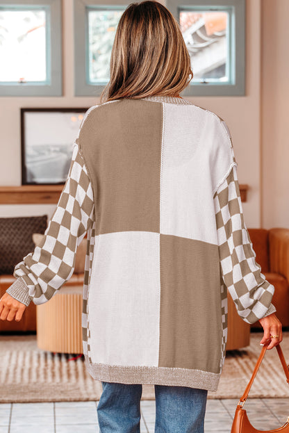 Pumpkin Check Cardigan